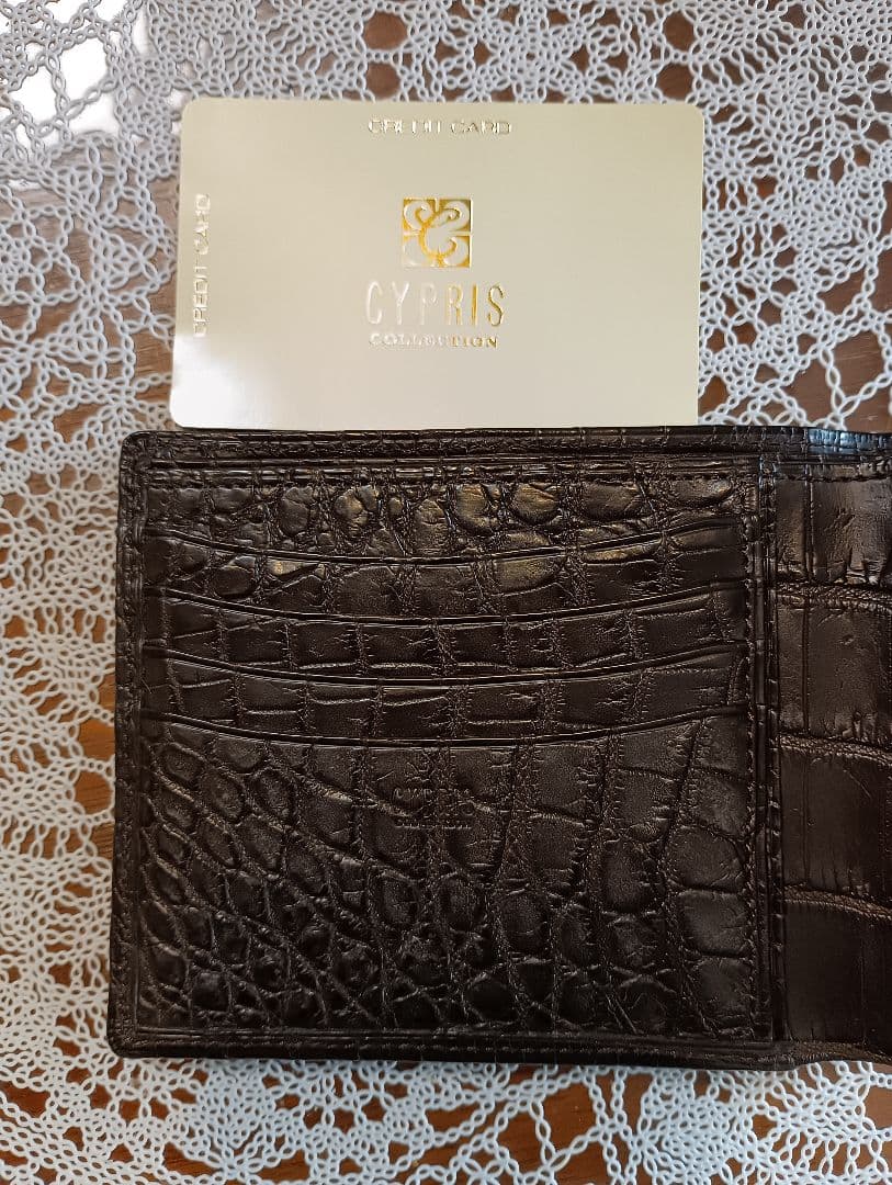 ゆ*た様 CYPRIS クロコダイルレザー 財布 ダークブラウン