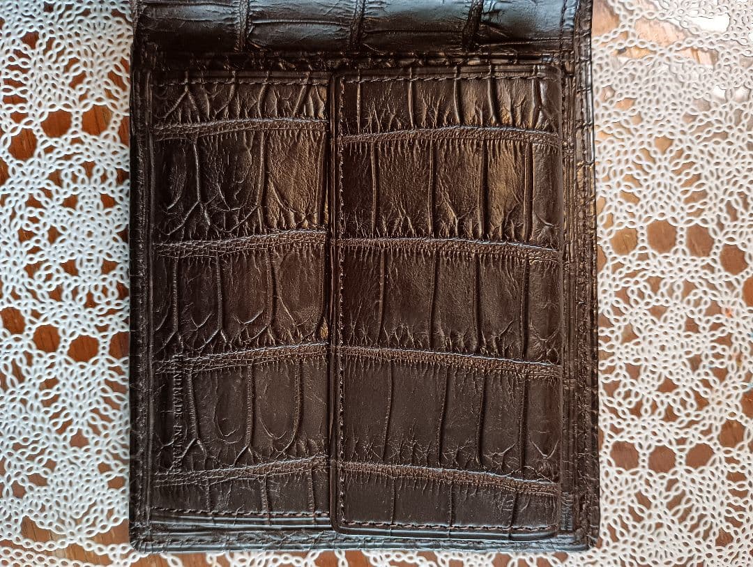 ゆ*た様 CYPRIS クロコダイルレザー 財布 ダークブラウン