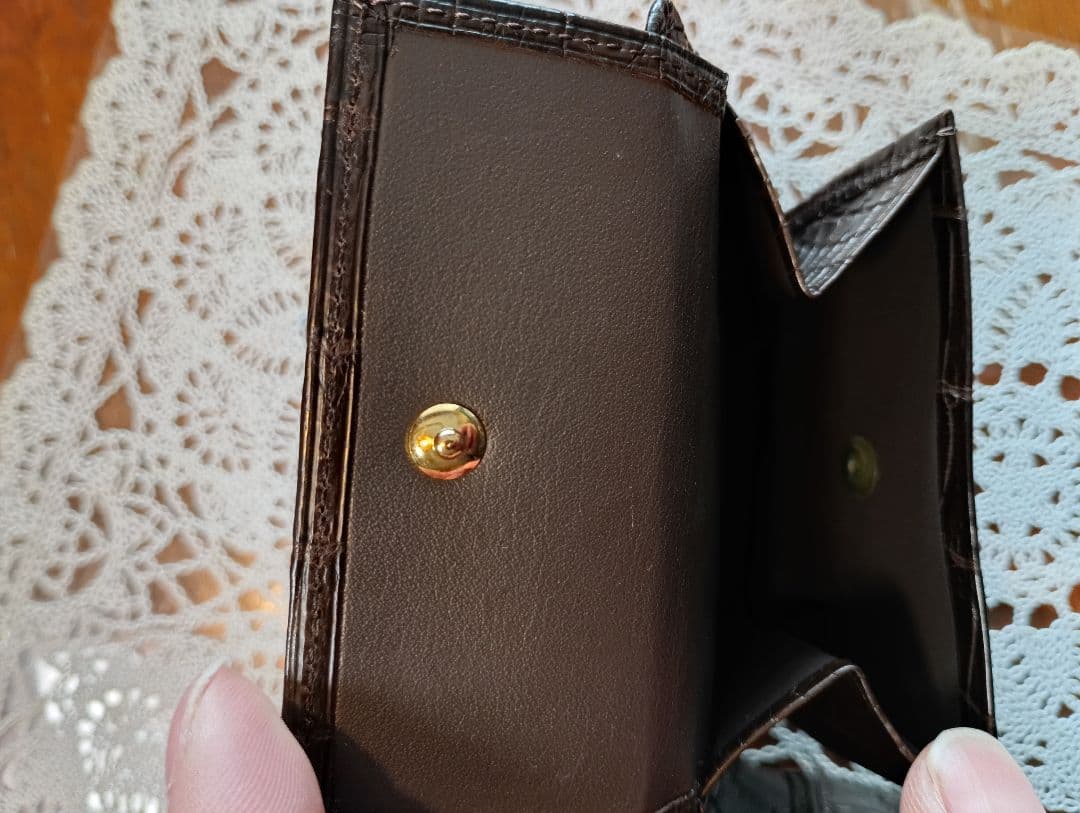 ゆ*た様 CYPRIS クロコダイルレザー 財布 ダークブラウン