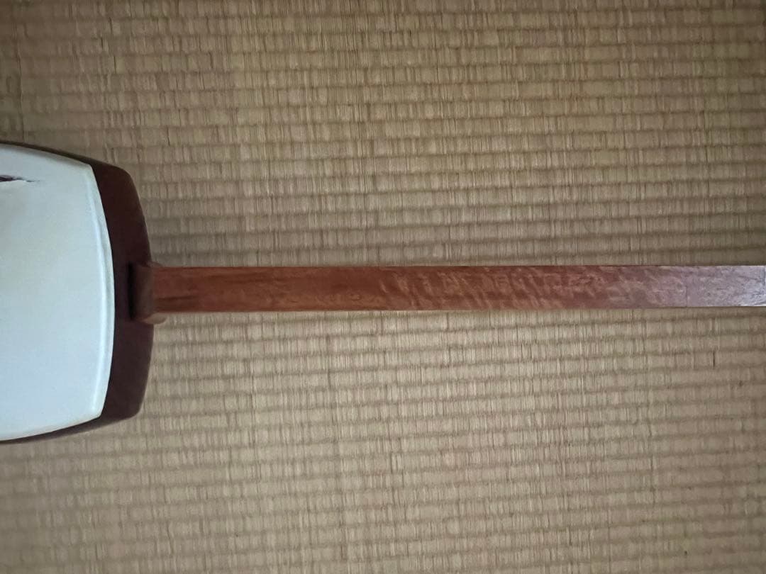 希少　白紅木　地歌用三弦　黒檀糸巻き　天然素材撥　ハードケース付き