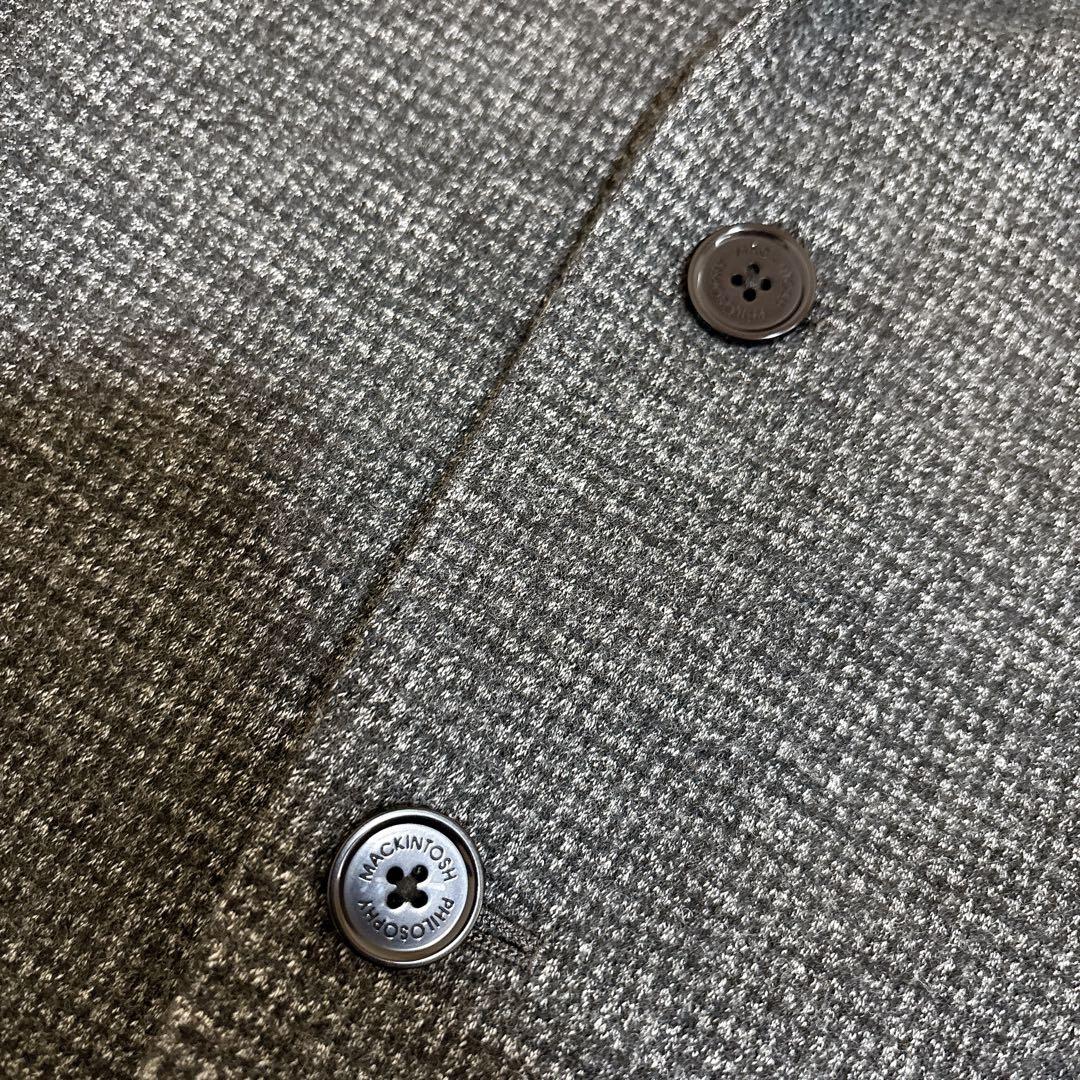 未使用級☆マッキントッシュフィロソフィー テーラード チェック ウール L