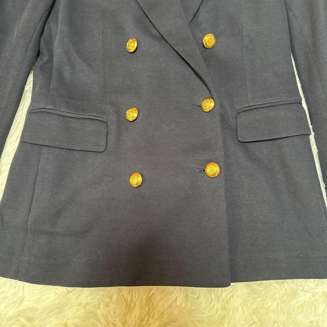 【美品】ポロラルフローレン　ニットブレザー　ダブル　金ボタン　ジャケット