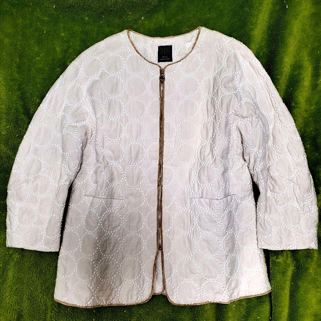 麻×ガーゼ風素材！ミナペルホネン ジャケット Sybillaシビラ タンバリン