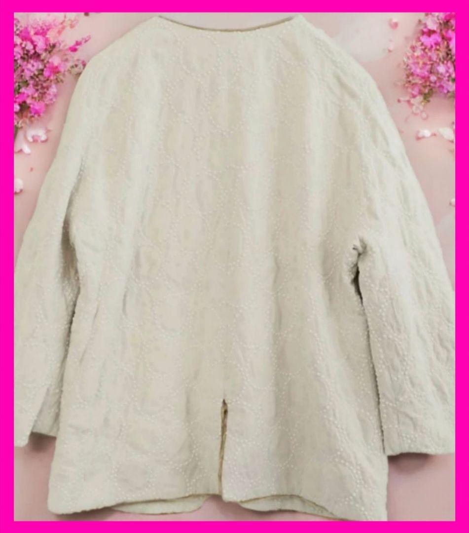 麻×ガーゼ風素材！ミナペルホネン ジャケット Sybillaシビラ タンバリン