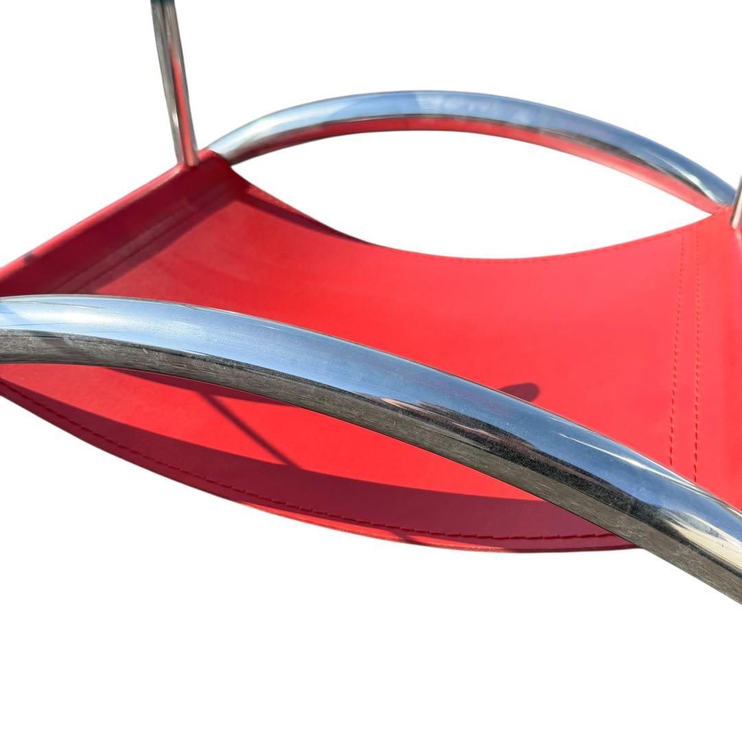 スペースエイジ ガラスローテーブル ヴィンテージ レザー ミッドセンチュリー