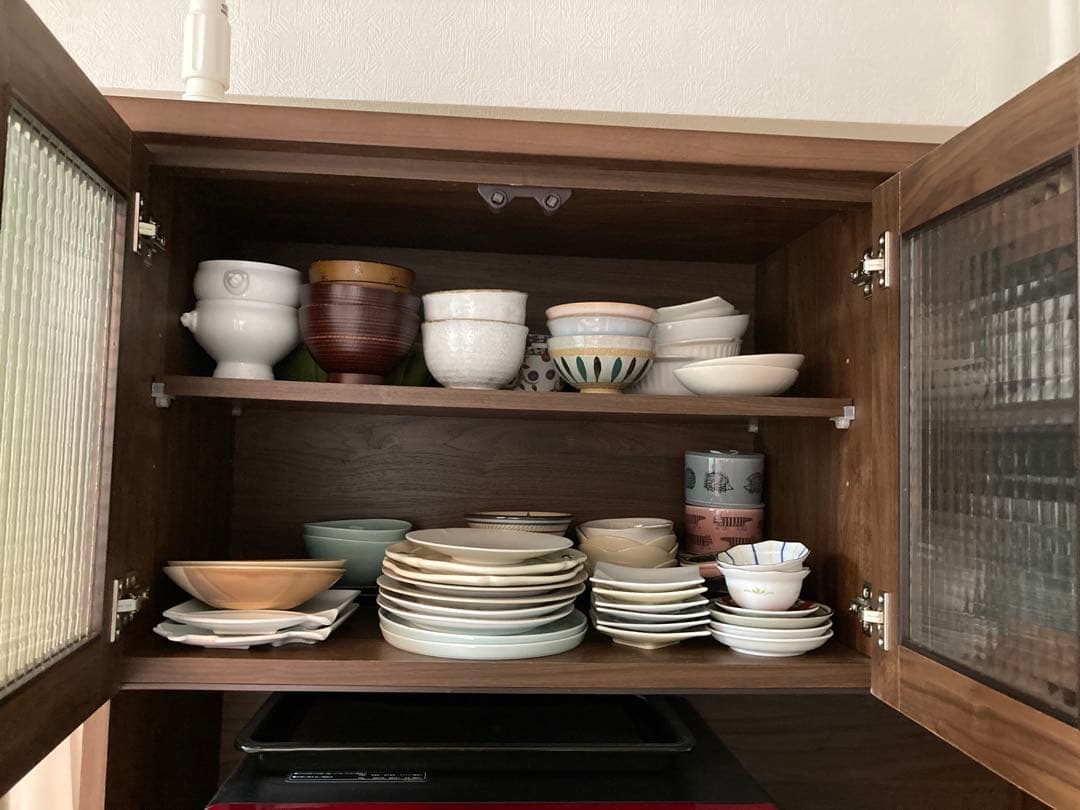 【値下げ交渉OK】木製レトロ食器棚 キッチン収納