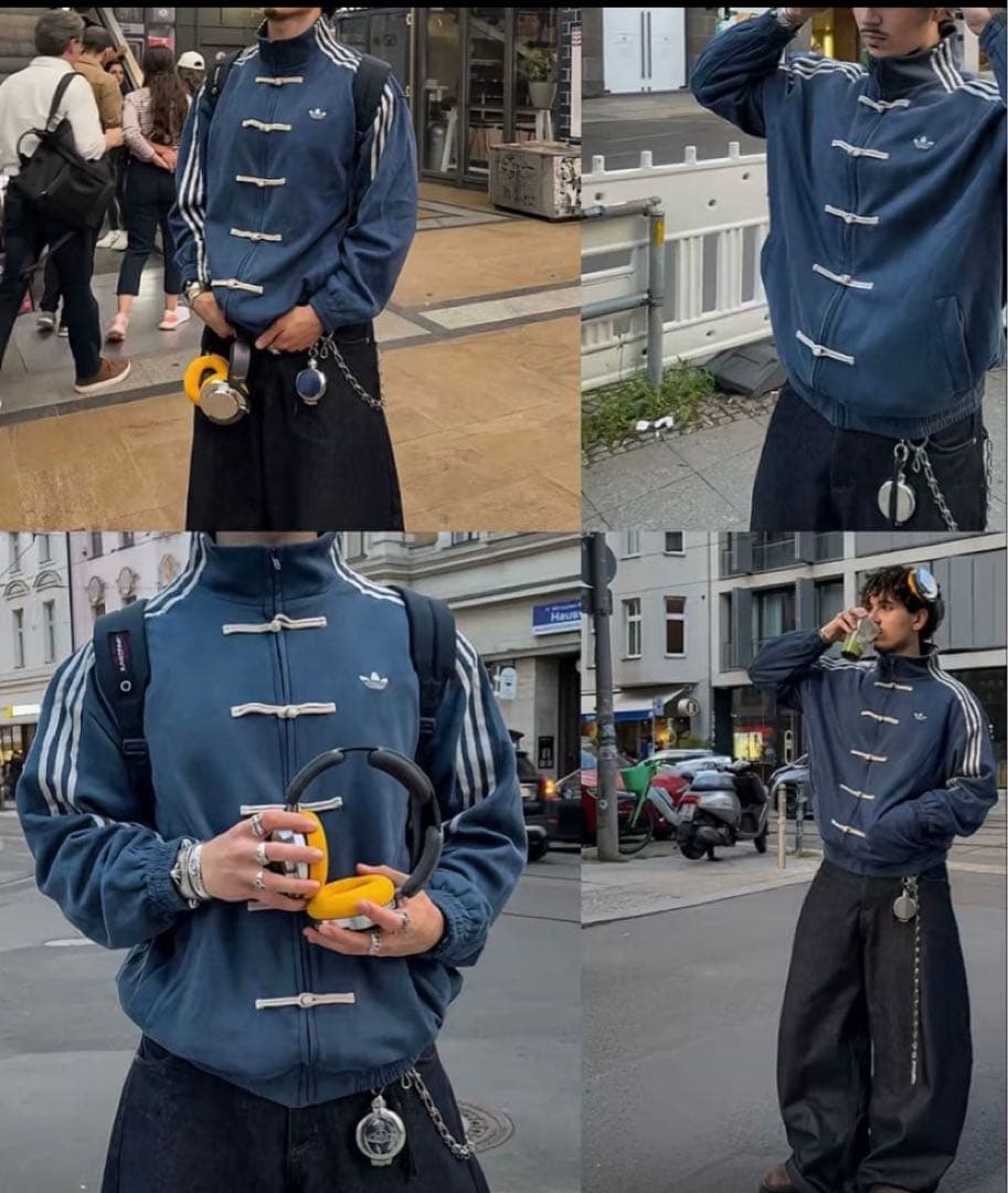 中国限定 アディダス 蛇年トラック スエード ジャケット ブルー M＆L 2枚