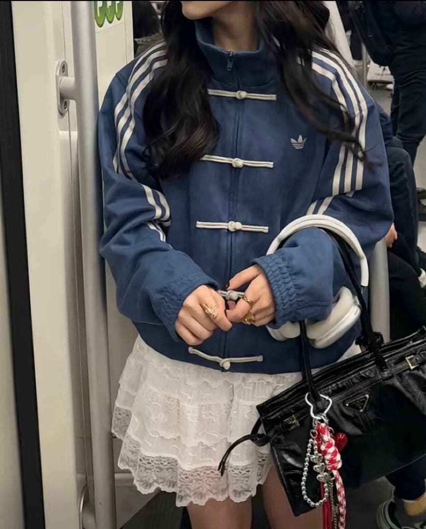 中国限定 アディダス 蛇年トラック スエード ジャケット ブルー M＆L 2枚