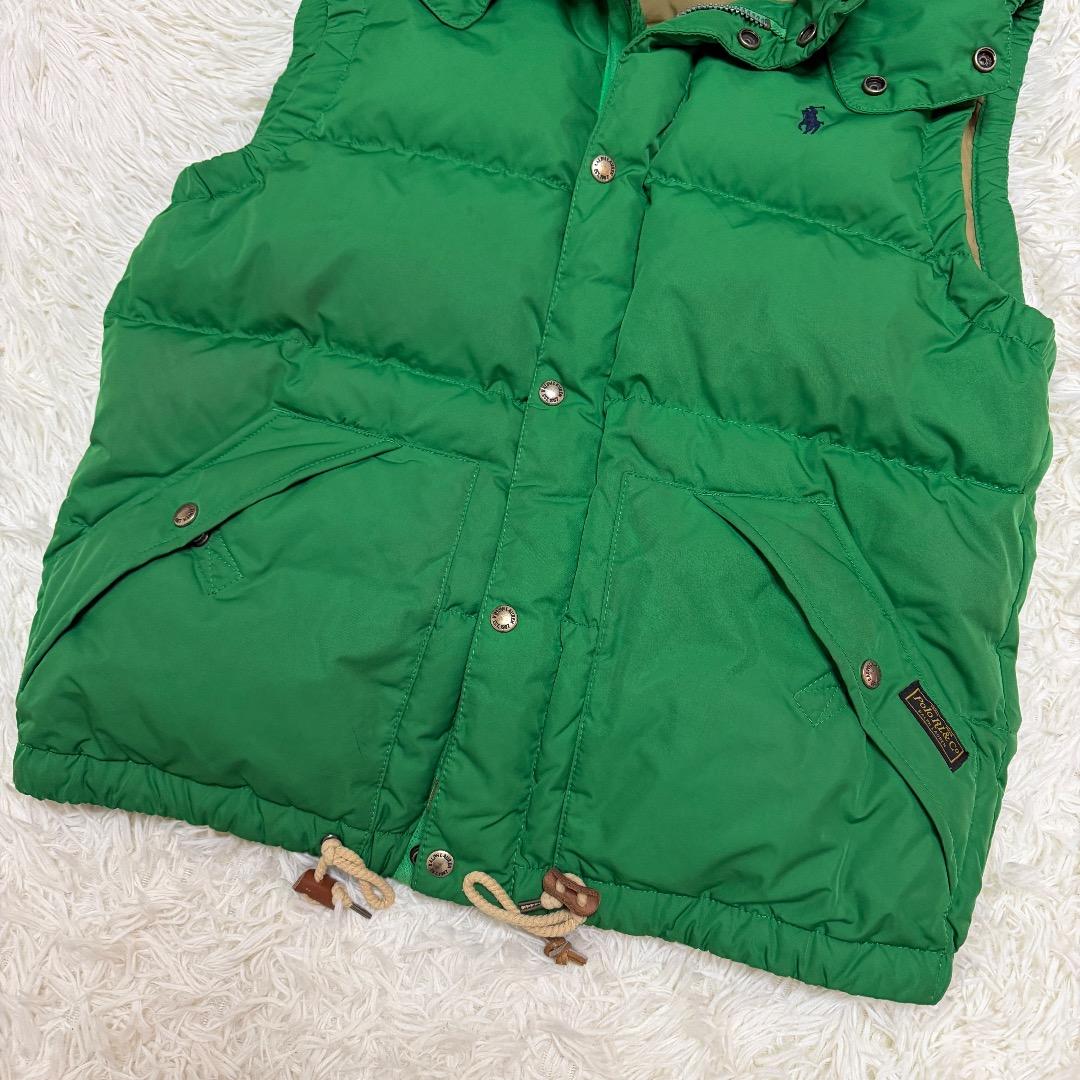 POLO RALPH LAUREN ダウンベスト フード付き グリーン M