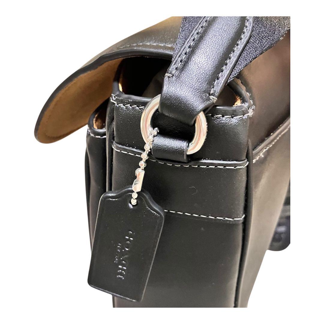 コーチ COACH ペース ショルダーバッグ レディース ブラックレザー 美品