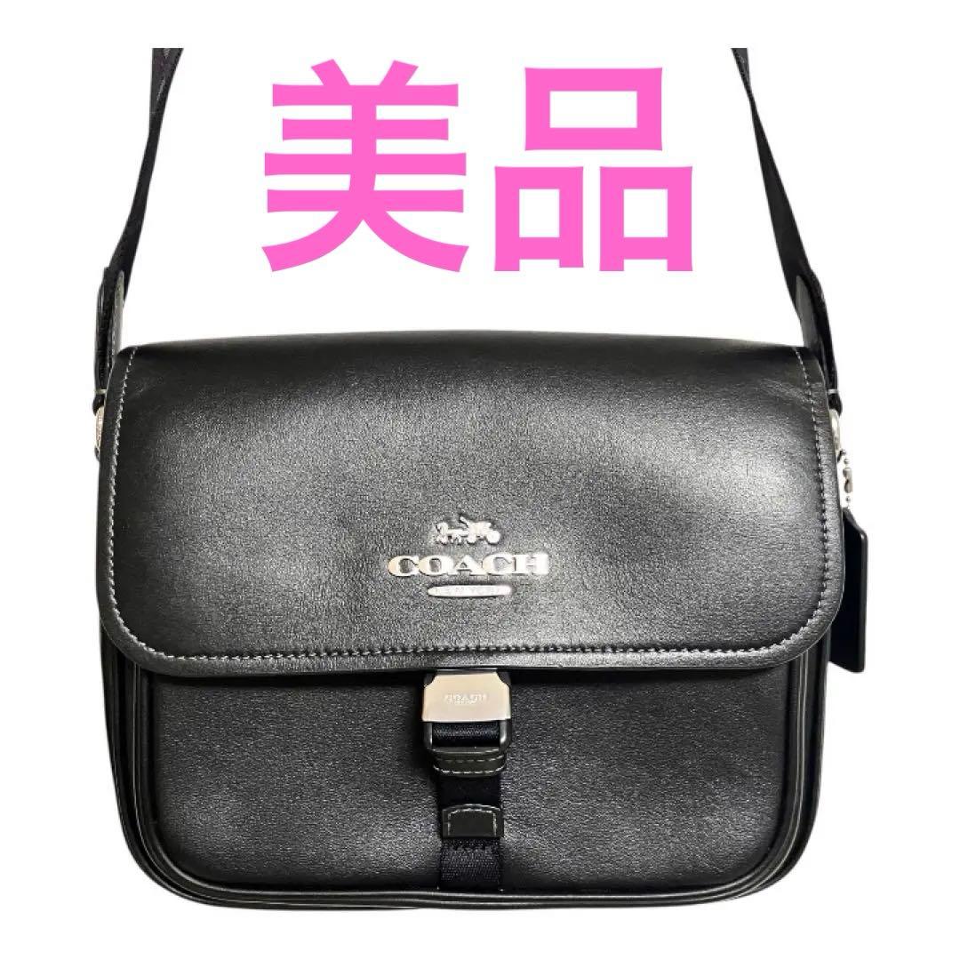 コーチ COACH ペース ショルダーバッグ レディース ブラックレザー 美品