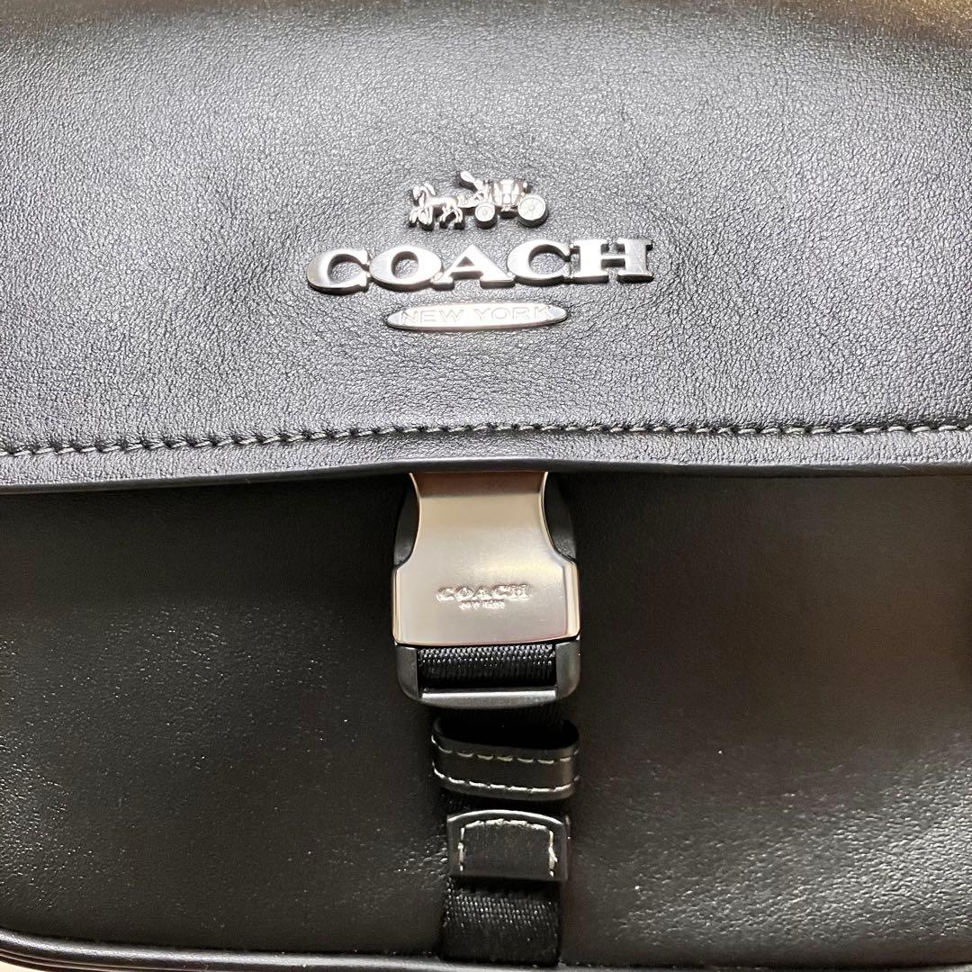 コーチ COACH ペース ショルダーバッグ レディース ブラックレザー 美品