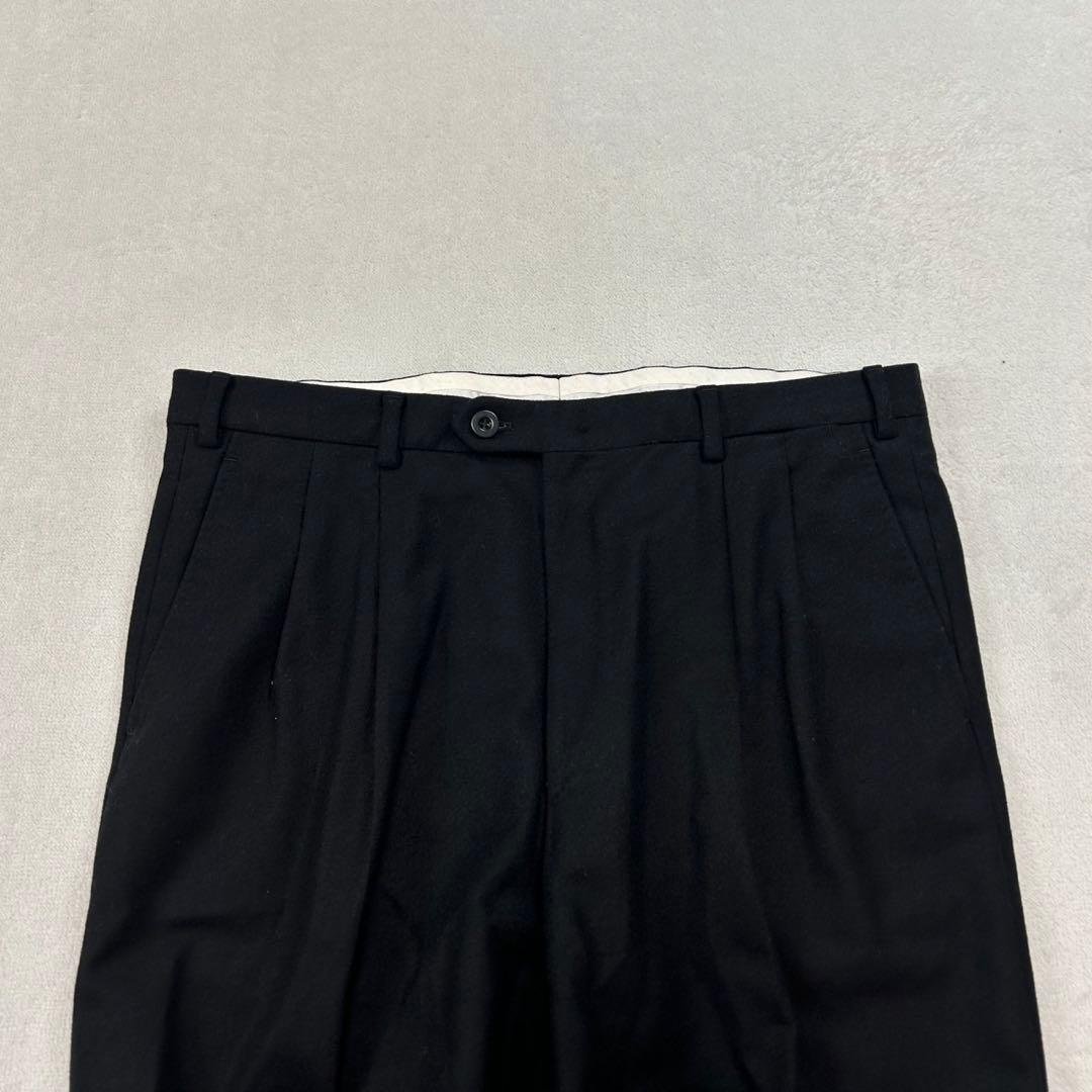 K579 XL ブリオー二 イタリア製 ツータック スラックス ネイビー メンズ