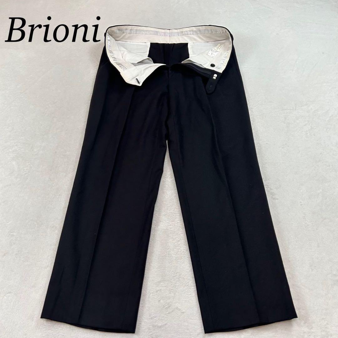 K579 XL ブリオー二 イタリア製 ツータック スラックス ネイビー メンズ