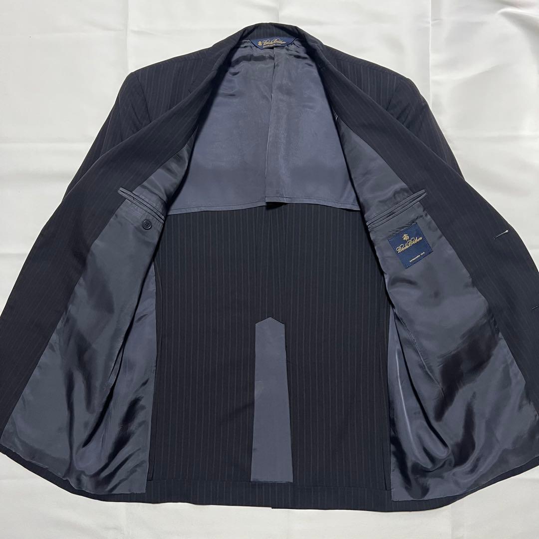極美品✨ブルックスブラザーズ スーツ 黒 ストライプ ビジネス 40REG