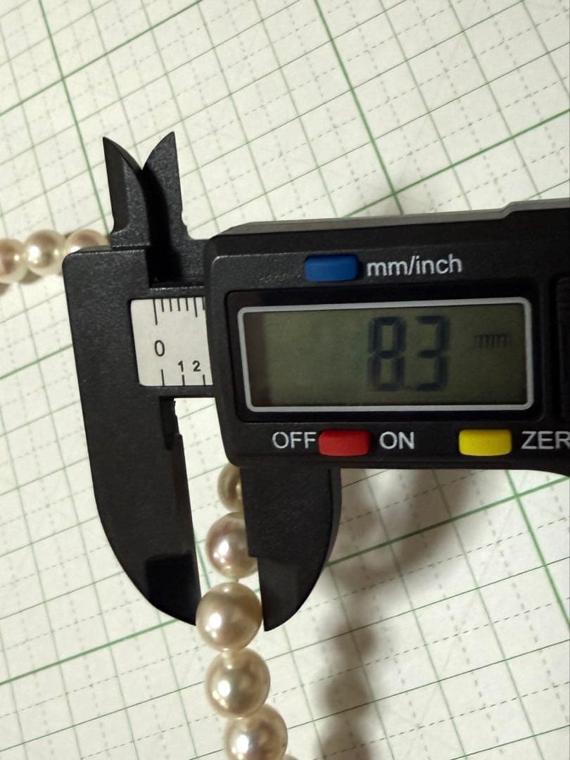 本真珠ネックレス 約8mm 42㎝