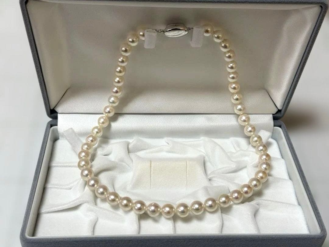 本真珠ネックレス 約8mm 42㎝