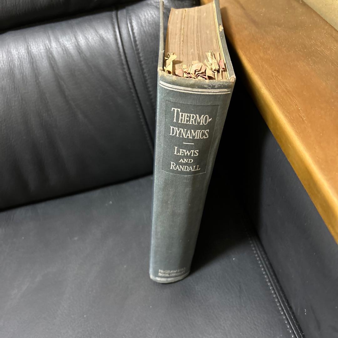 THERMODYNAMICS LEWIS AND RANDALL 中古本