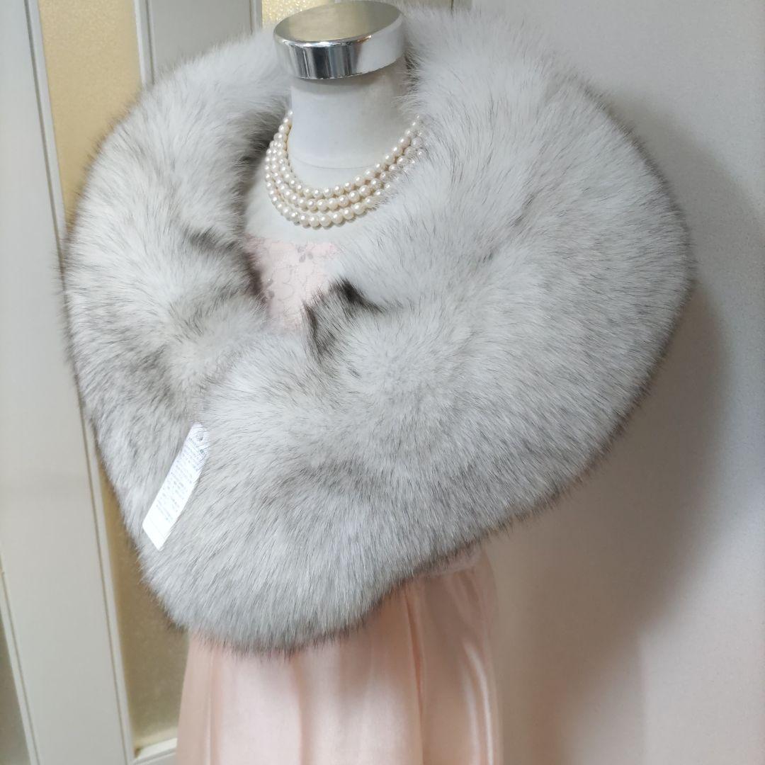 サガフォックス　ブルーFOX　成人式ショール　SAGAFOX　SAGAFURS