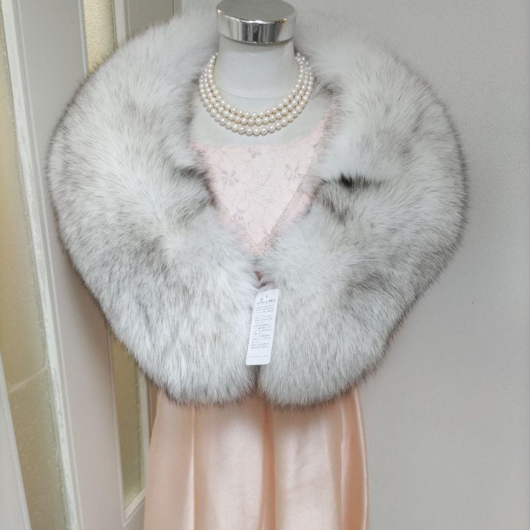 サガフォックス　ブルーFOX　成人式ショール　SAGAFOX　SAGAFURS