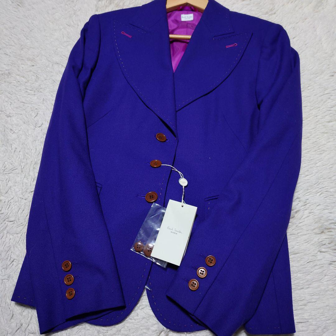 【新品タグ付き】ポールスミス スーツセットアップ パープル スカート ステッチ