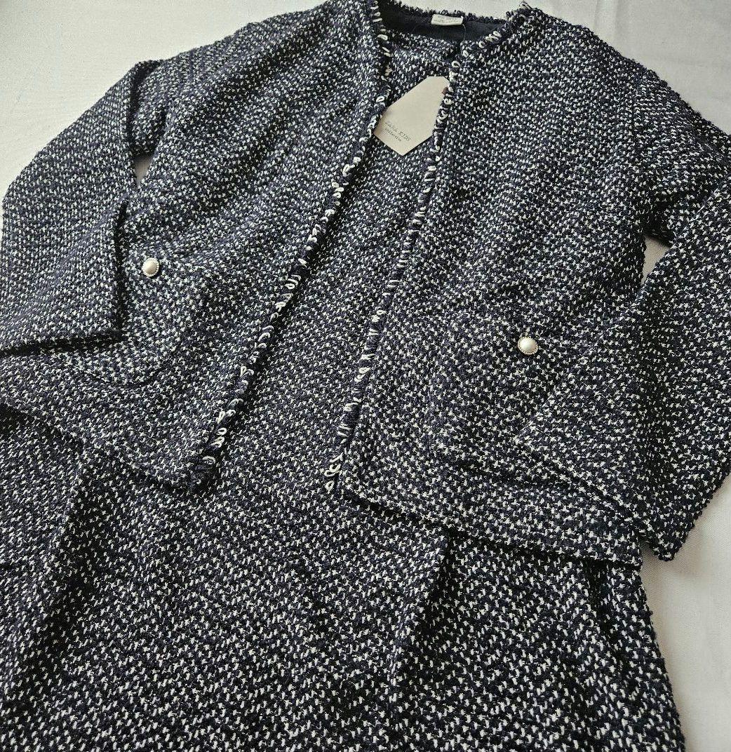 【新品未使用】ZARAKIDSツイードワンピース&ジャケット　セット13/14