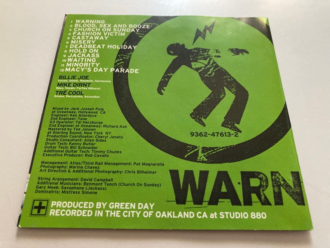 レアGREEN DAY 直筆サインCDWARNING グリーンデイパンクpunk