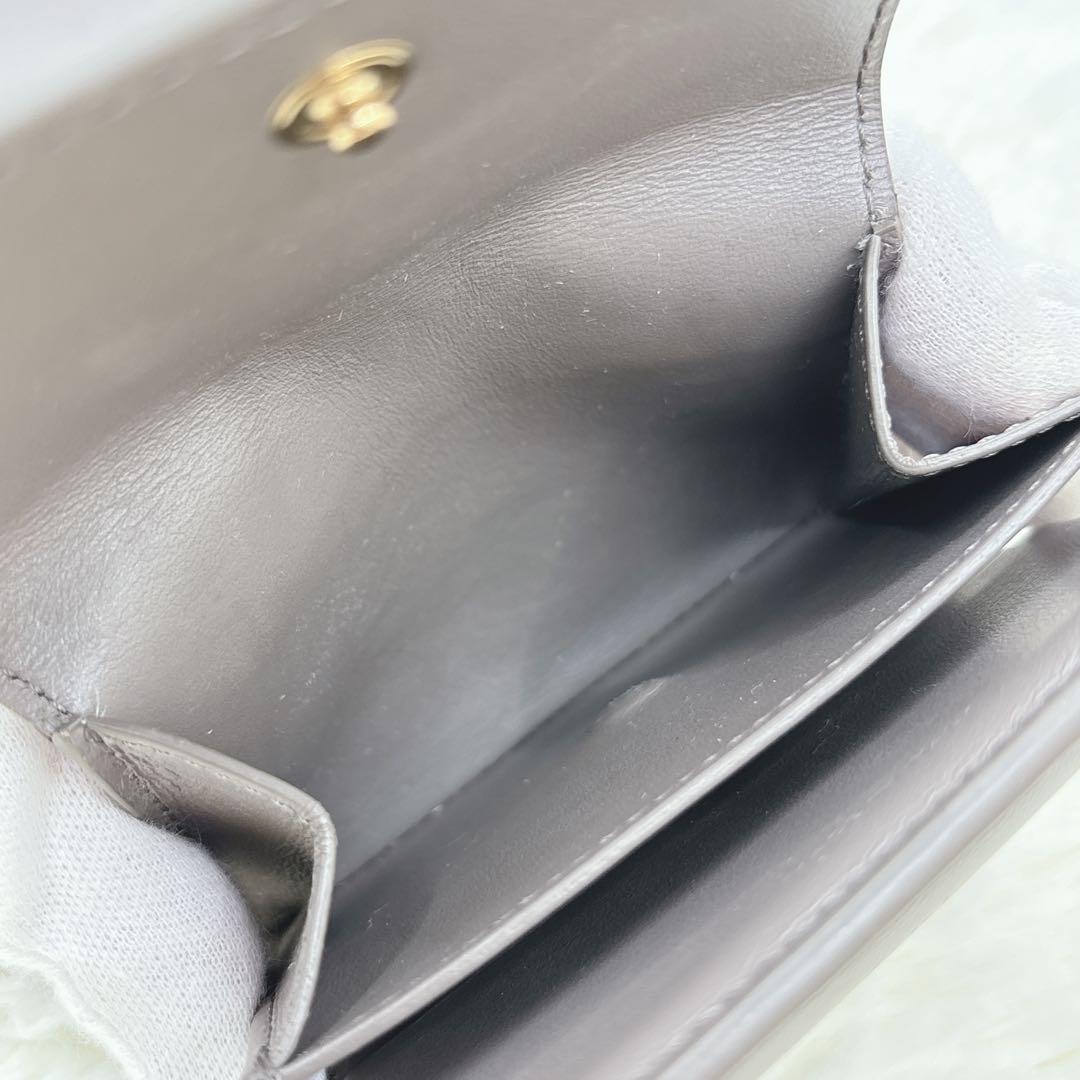 美品✨CELINE トリオンフ スモールフラップウォレット 三つ折り グレージュ