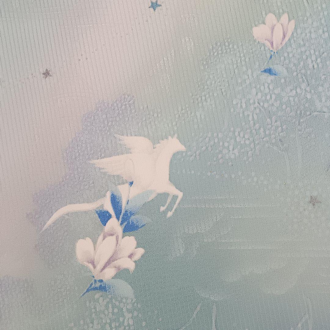 朱*構様 ペガサス柄小紋　サイズ大きめ　身丈169.5㎝　裄68㎝　トールサイズ