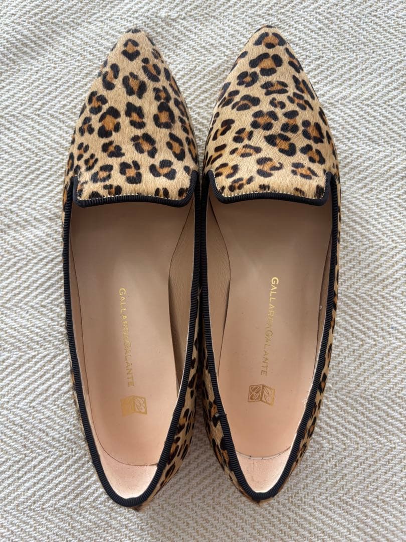 【新品】ガリャルダガランテ　レオパード柄ハラコフラットシューズ