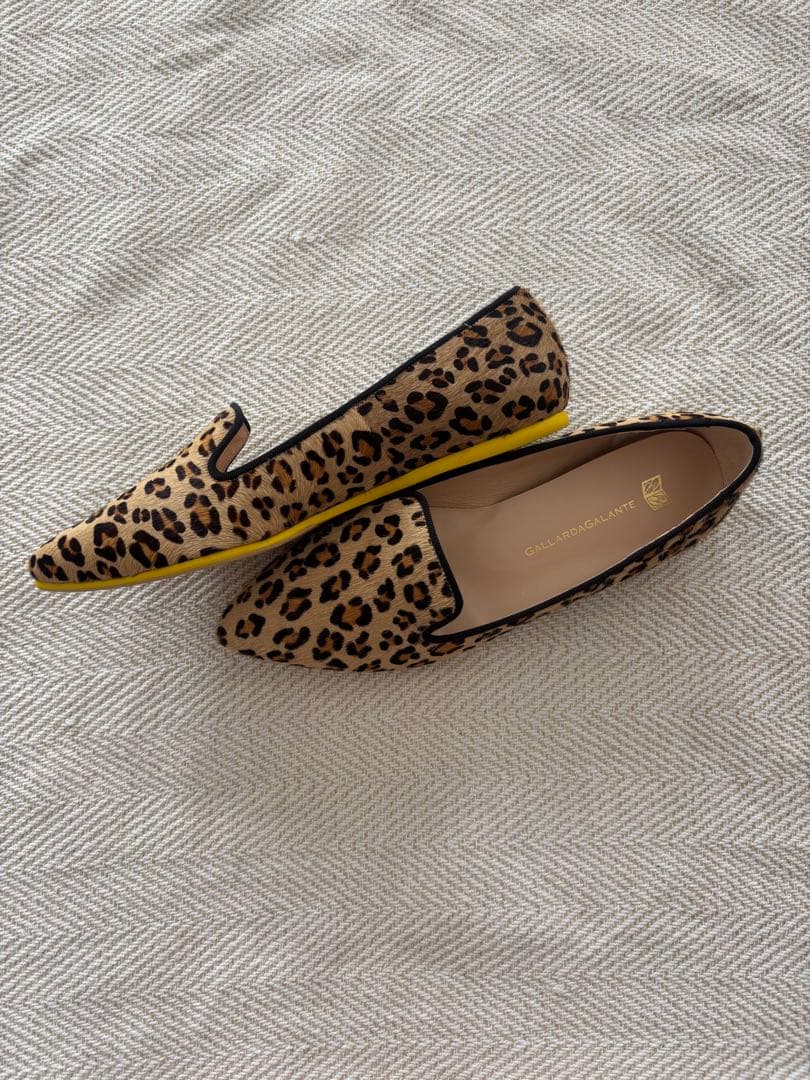 【新品】ガリャルダガランテ　レオパード柄ハラコフラットシューズ