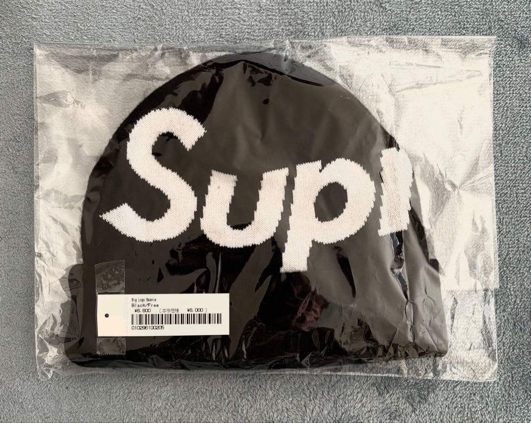 【大人気】Supreme Big Logo Beanie Black