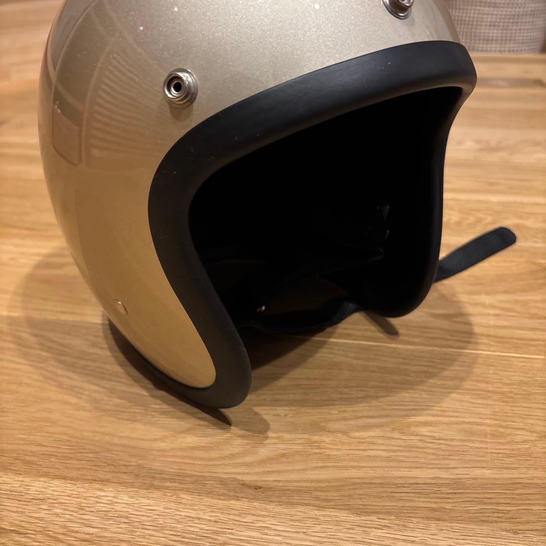 オーシャンビートルLACジェットヘルヘルメットゴールドバイク