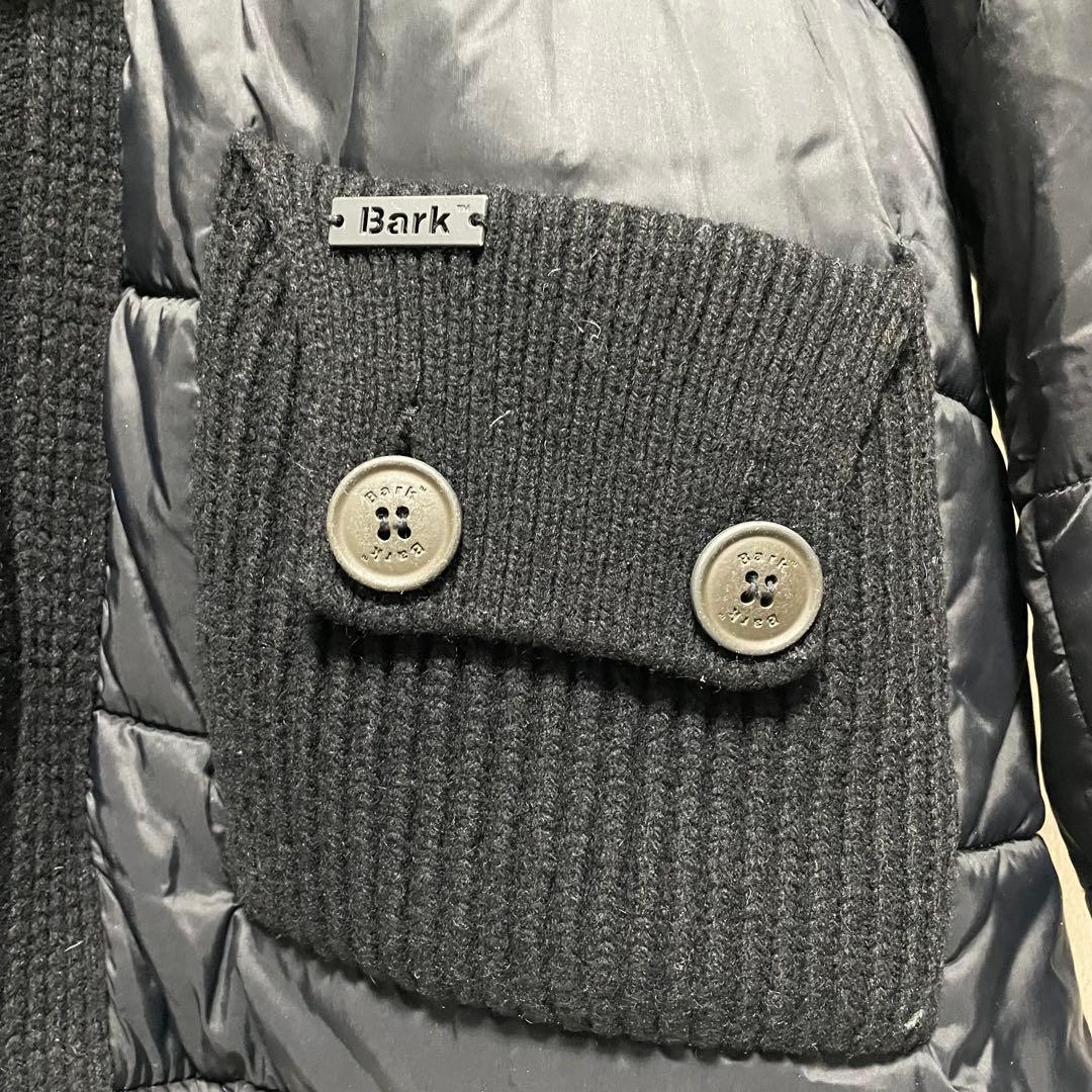 Bark バーク ショートダッフルコート 異素材切替 Thermore ブラック