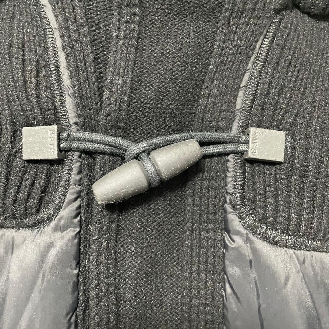 Bark バーク ショートダッフルコート 異素材切替 Thermore ブラック