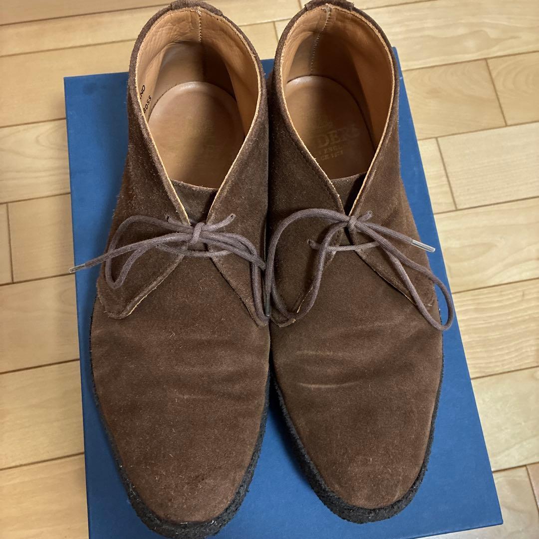 SANDERS サンダース　チャッカブーツ　スエード　ブラウン　箱あり