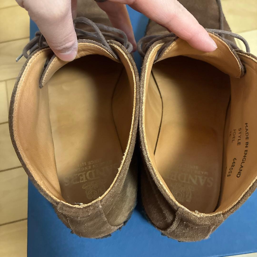 SANDERS サンダース　チャッカブーツ　スエード　ブラウン　箱あり