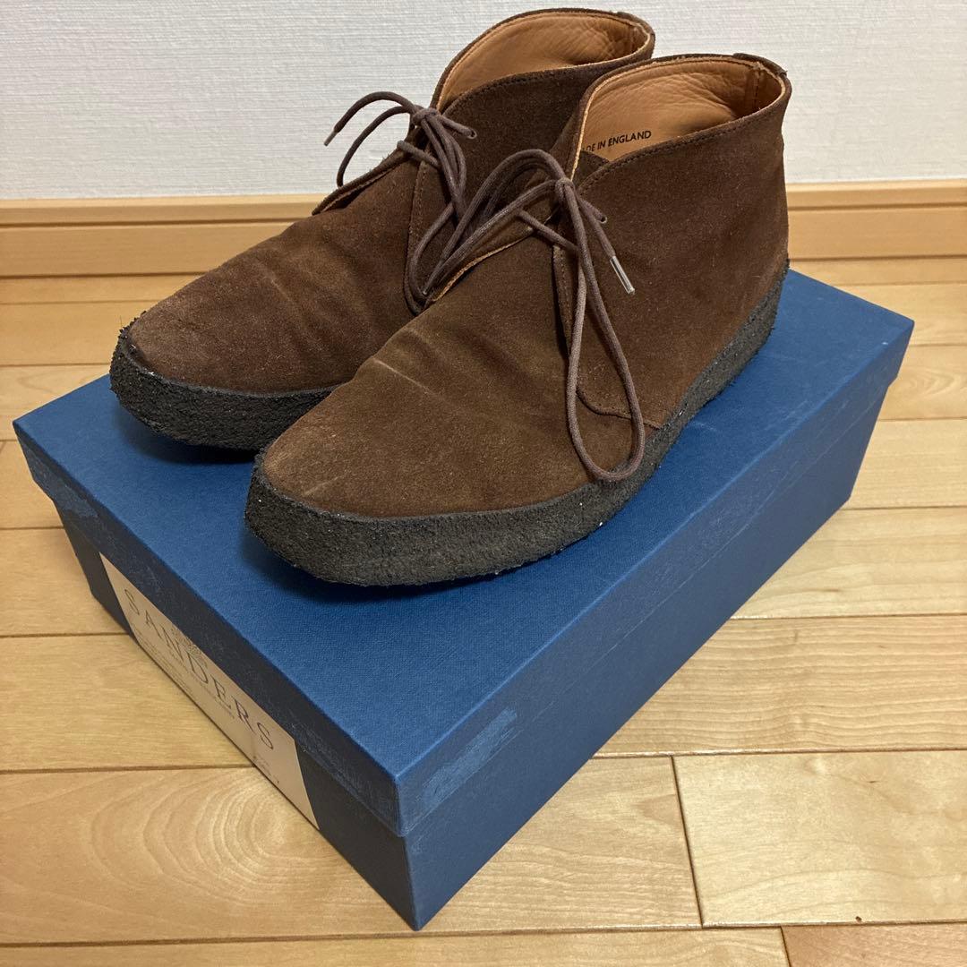 SANDERS サンダース　チャッカブーツ　スエード　ブラウン　箱あり