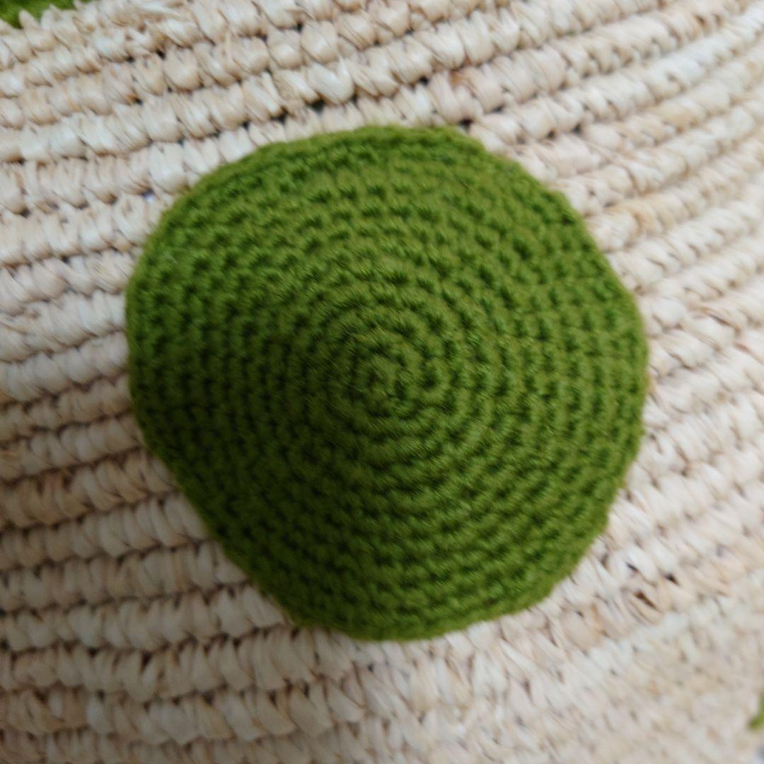 NORO かごバック　ラフィア 　ドット　かごバッグ