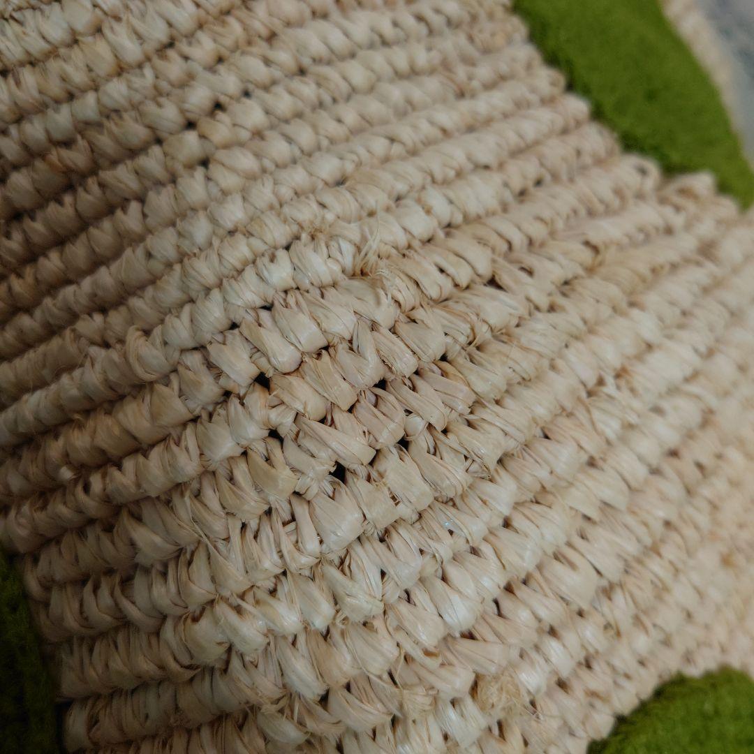 NORO かごバック　ラフィア 　ドット　かごバッグ