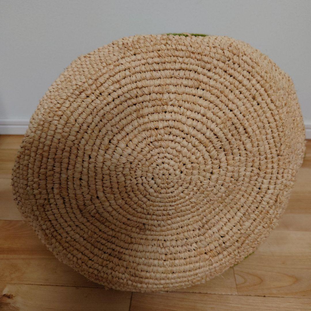 NORO かごバック　ラフィア 　ドット　かごバッグ