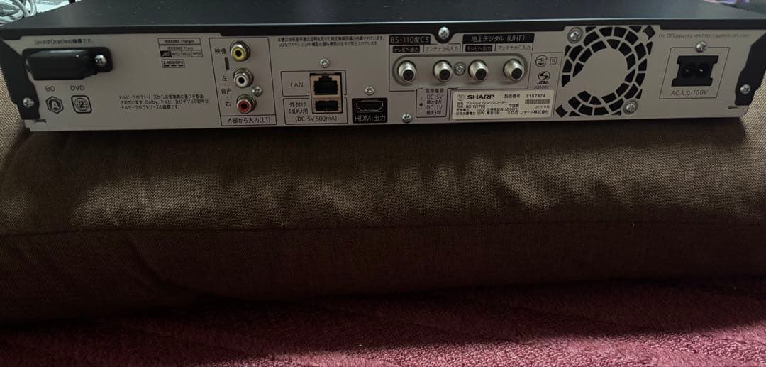 ✨SHARP BD-W1700ブルーレイディスクレコーダーHDMIケーブル付属✨