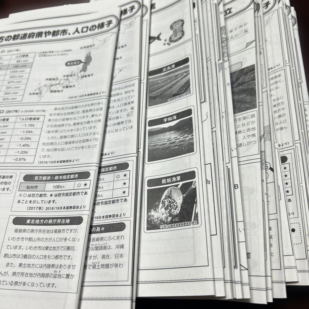 ⑤ サピックス　SAPIX 5年　社会　希少　通年重要内容まとめ❣️ フルセット