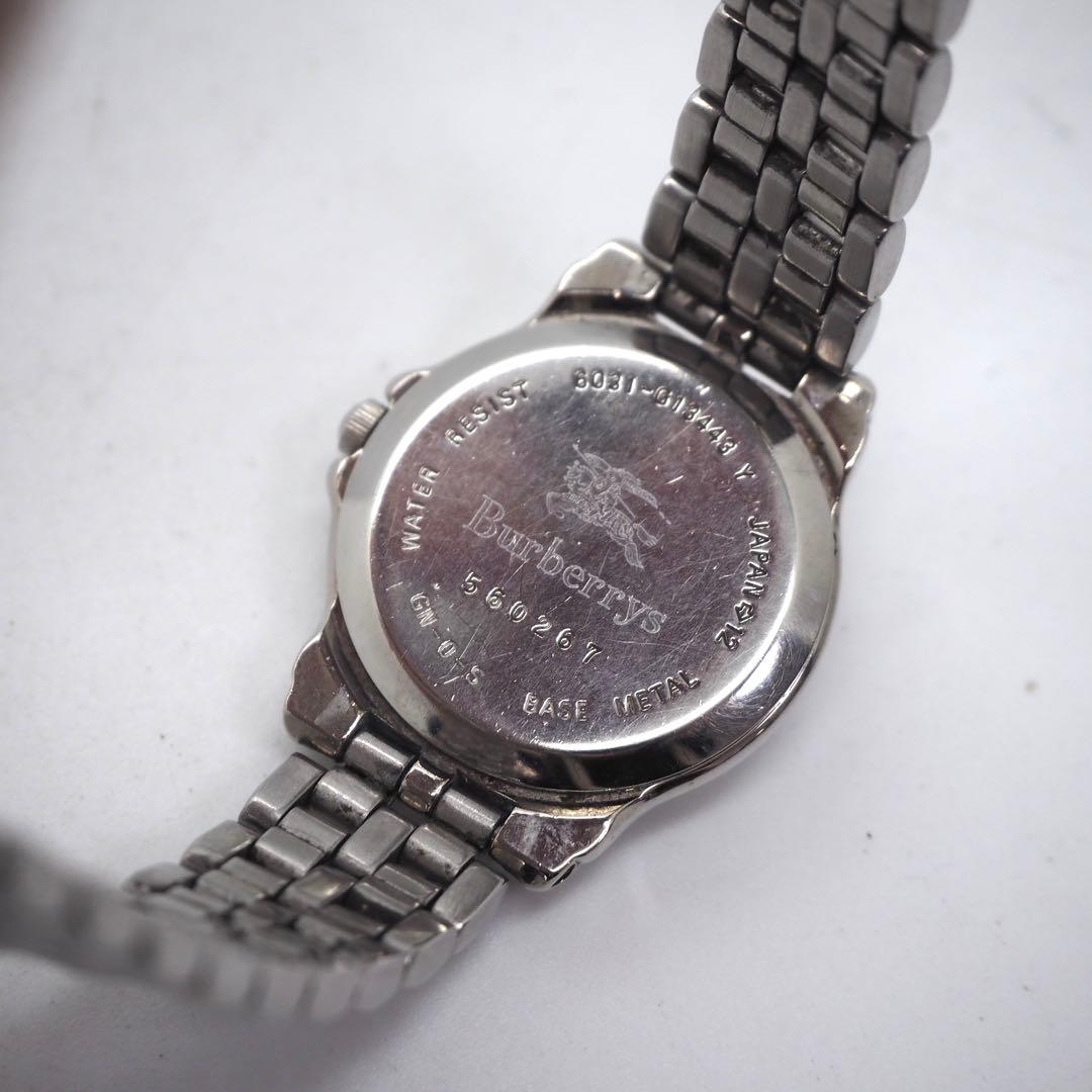 174 稼働 バーバリー レディース 時計 シルバー ホワイト ローマン