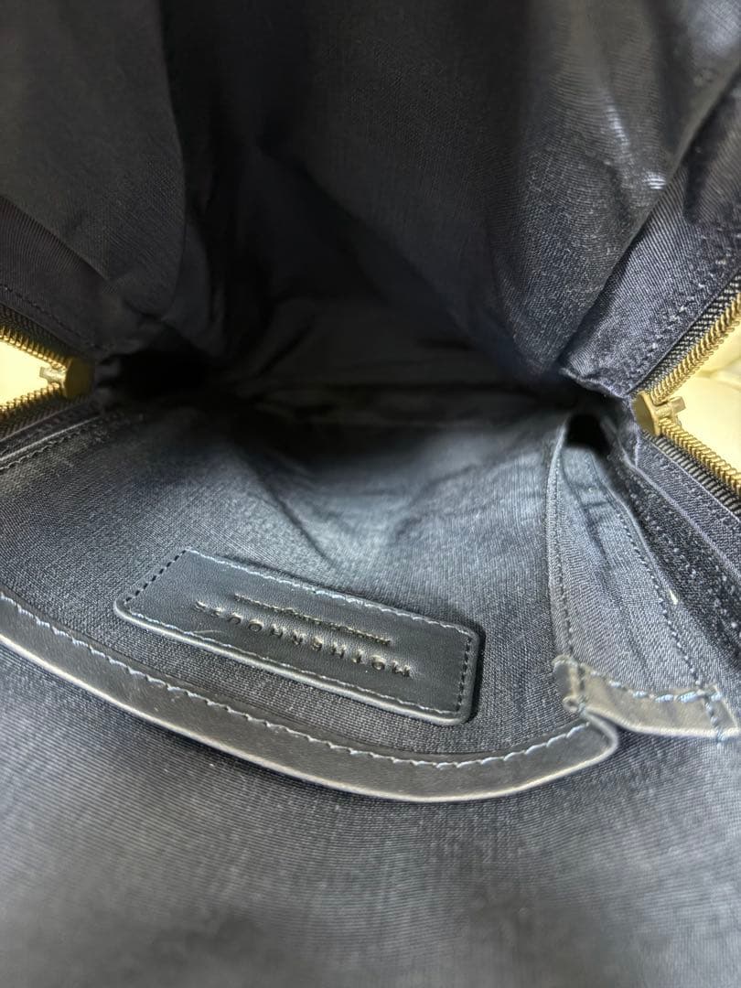 マザーハウス　カゼマトウレザーボディバック　ネイビー