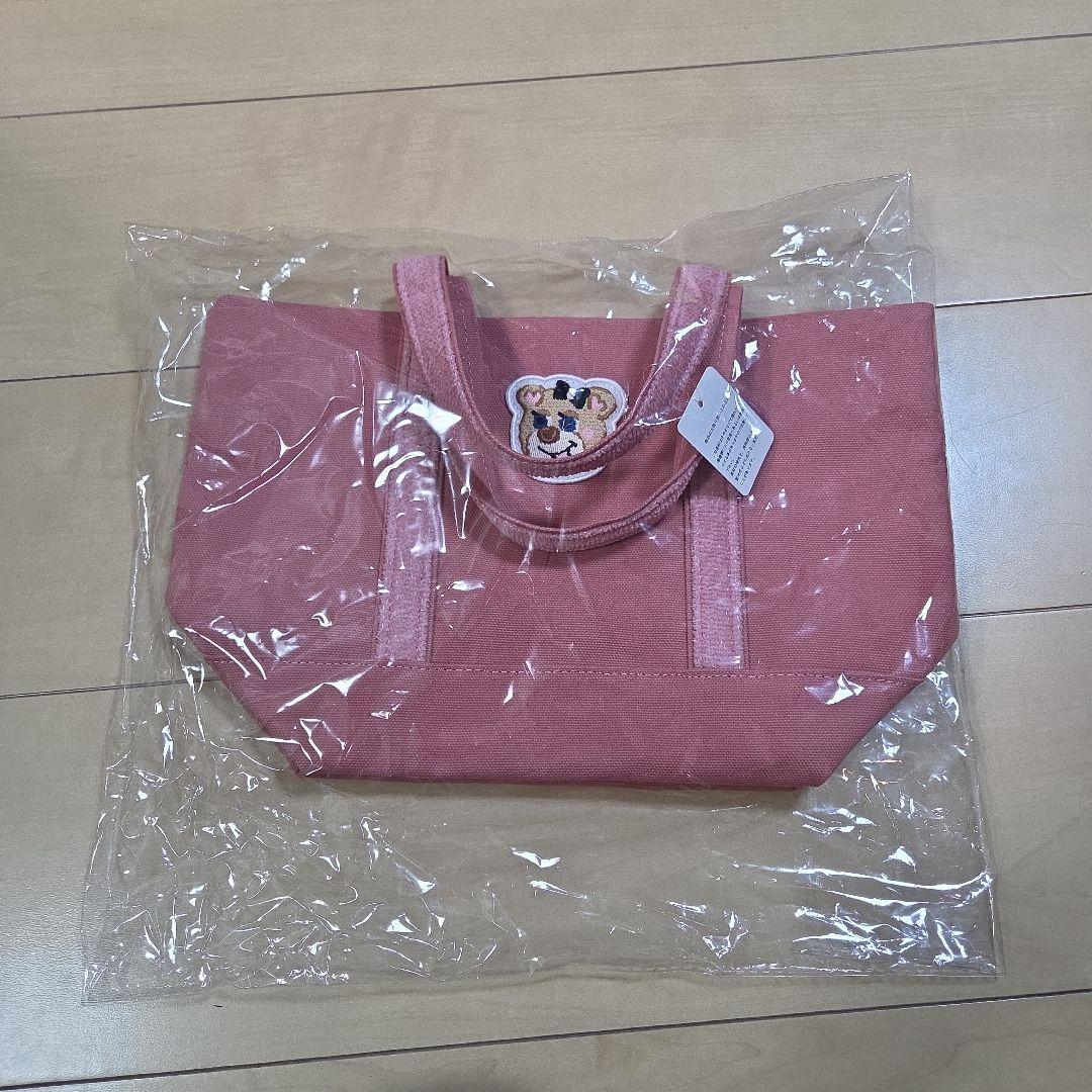 フェイラーオールドテディ　ワッペン トートバッグ　ピンク　小