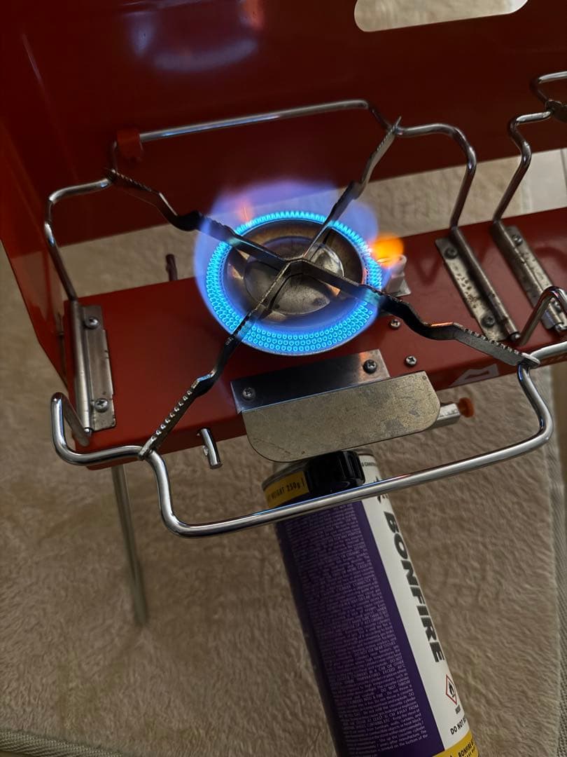 MOUNTAIN EQUIPMENT ツーバーナーコンロ 赤　ビンテージ