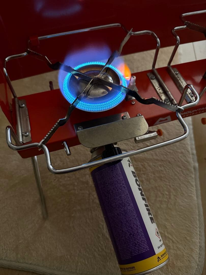 MOUNTAIN EQUIPMENT ツーバーナーコンロ 赤　ビンテージ