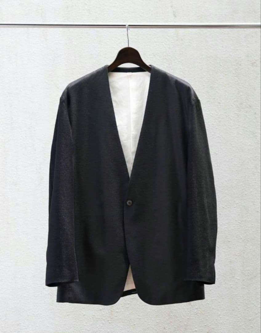 MBハイエンド尾州ウールクラシックノーカラージャケット