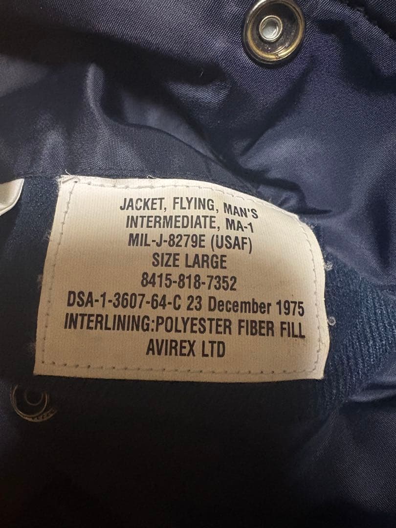 AVIREX ma-1 ネイビー
